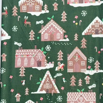Holiday Bow Gingerbread Village-Headband