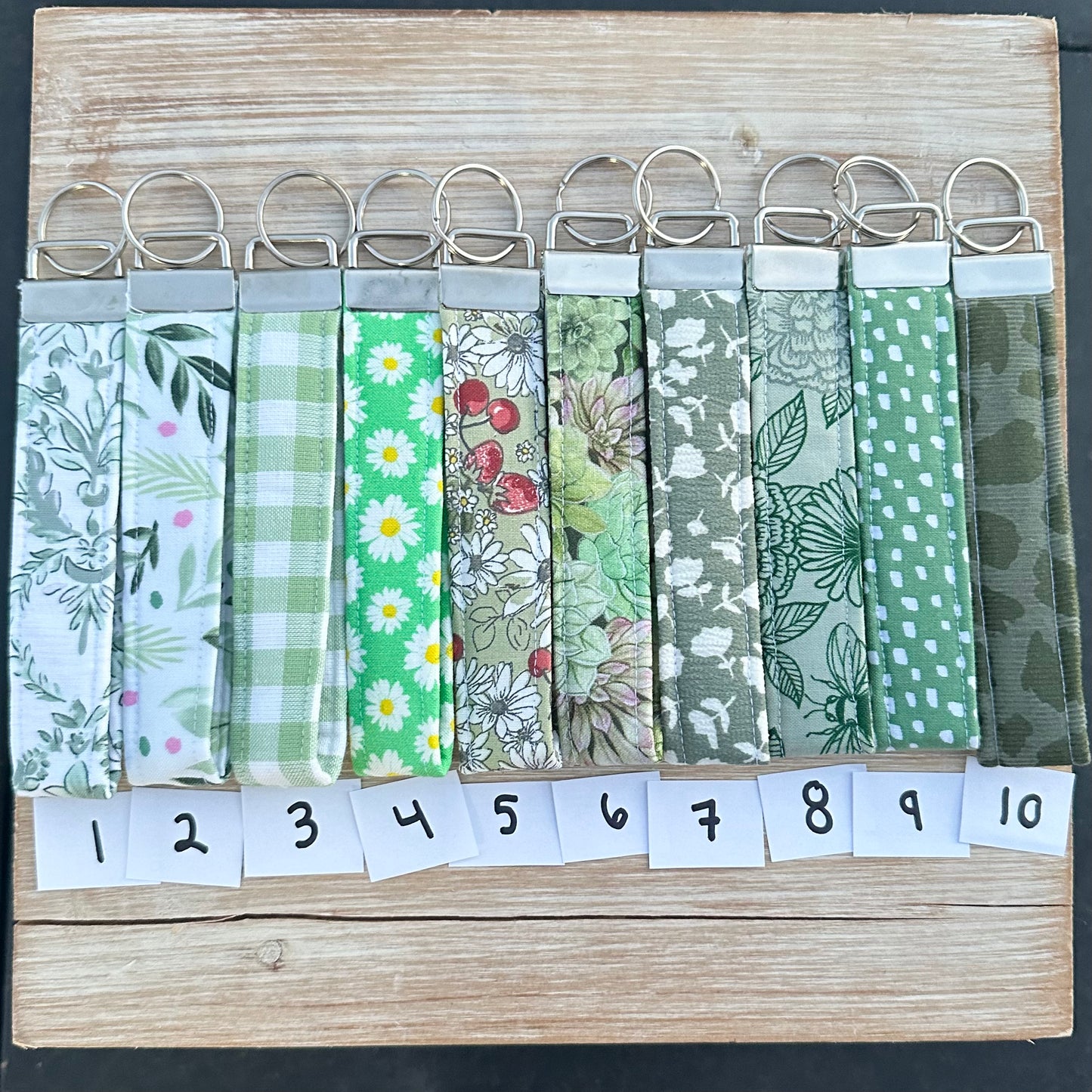 Green Wristlet Keychains