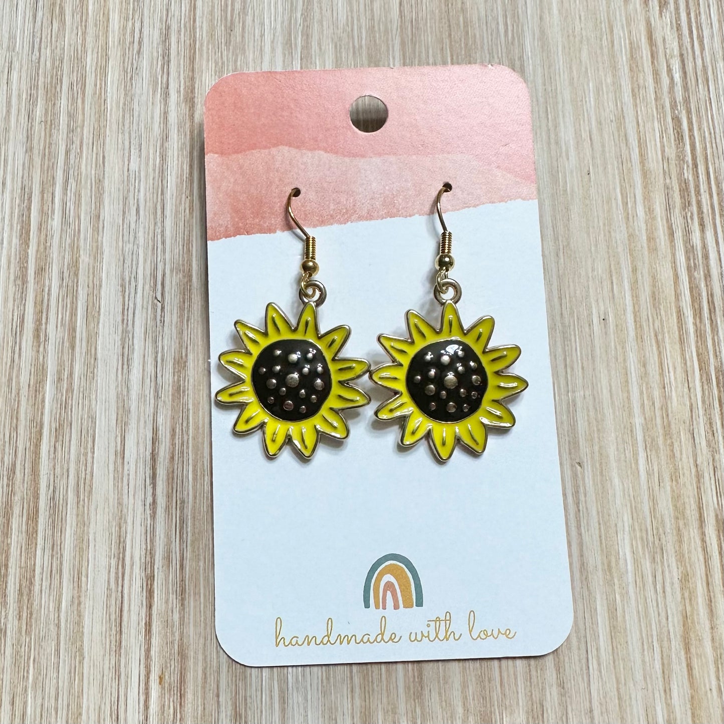 Big Yellow Sunflower Earrings