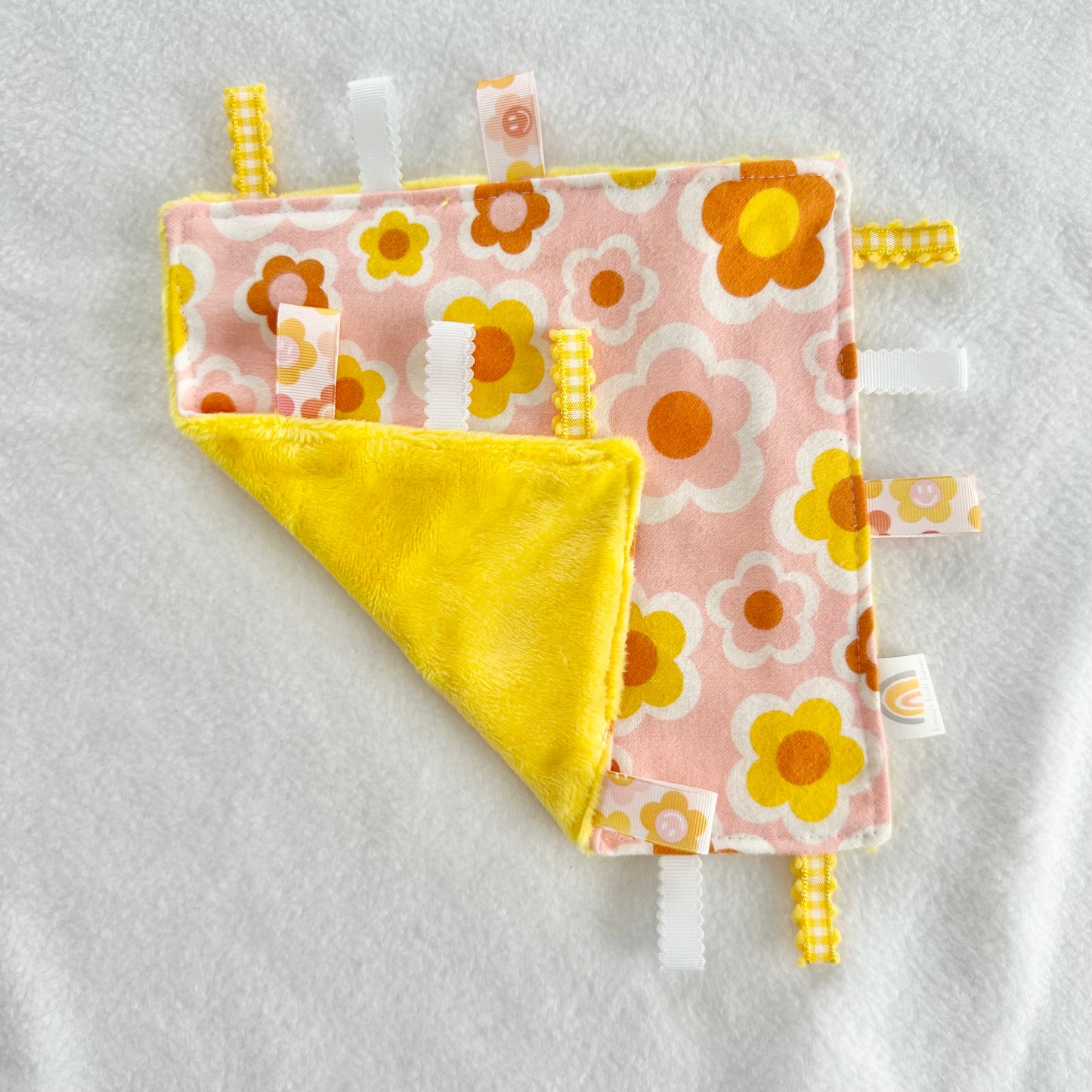 Retro Flowers Taggie Blanket Toy