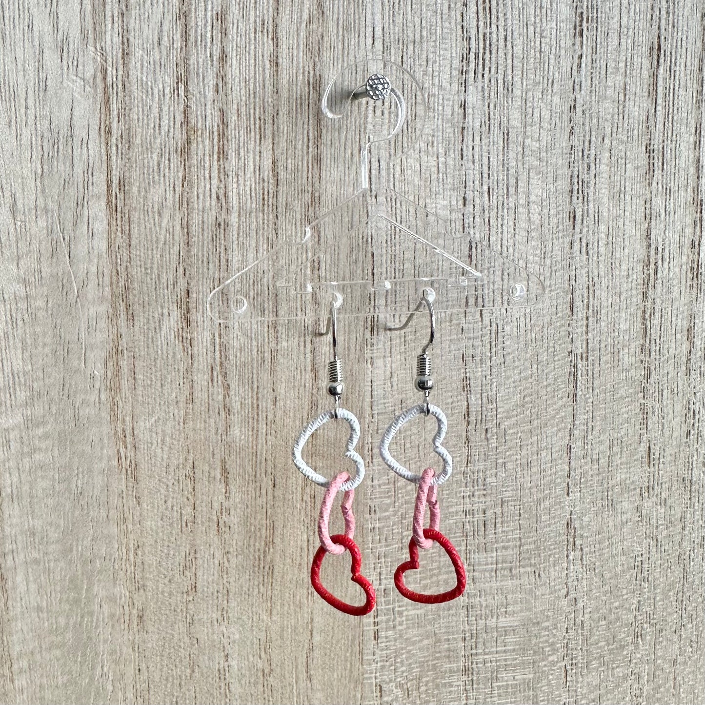 Heart Link Earrings-Classic Color