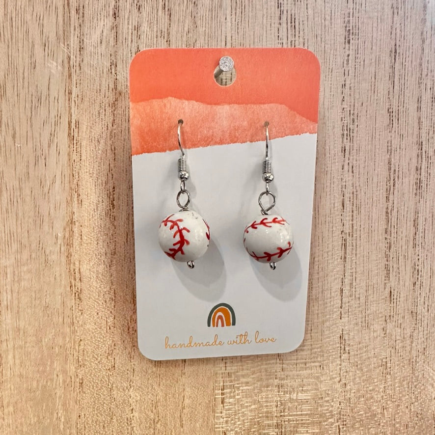 Baseball Earrings