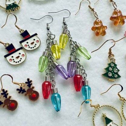 Christmas Lights String Earrings