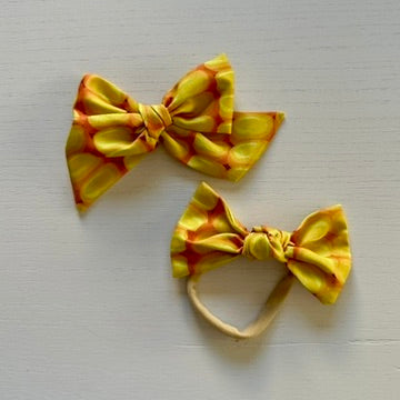 Yellow Corn Bow Infant Headband