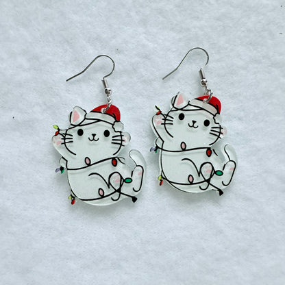 Christmas Cats Earrings