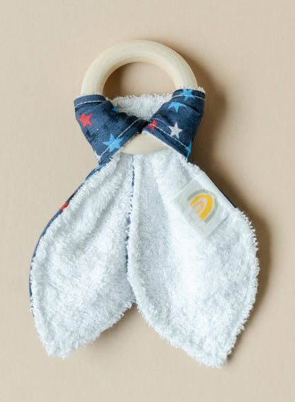 Blue Stars Bunny Ear Teether