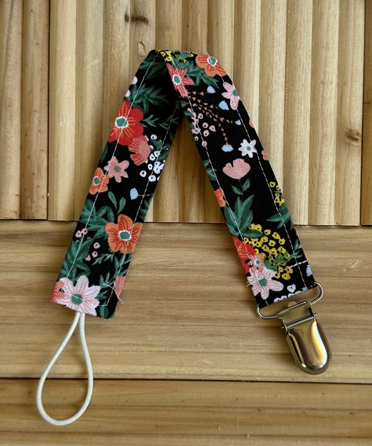 Bright Floral Pacifier Clip