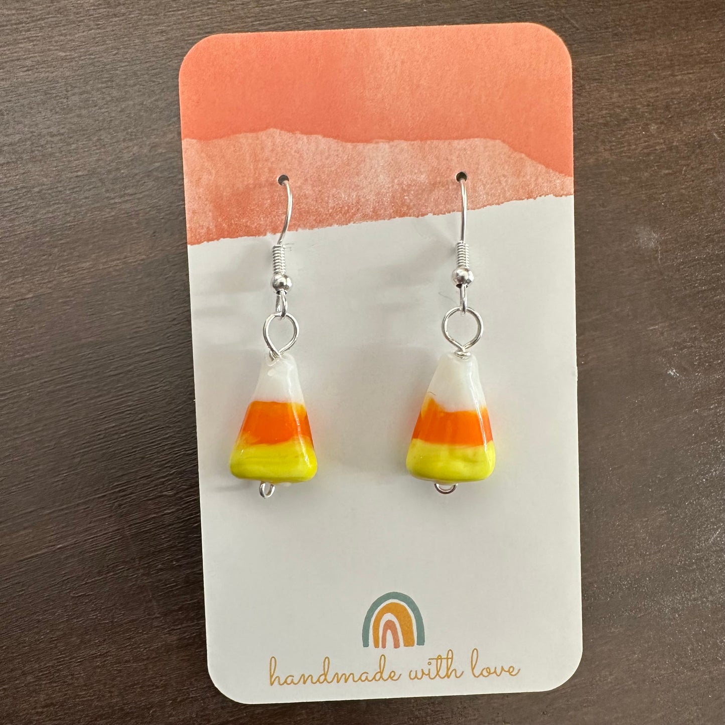 Candy Corn Dangle Earrings