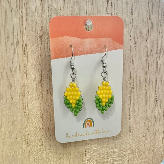 Crochet Ear of Corn Earrings