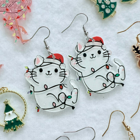 Christmas Cats Earrings