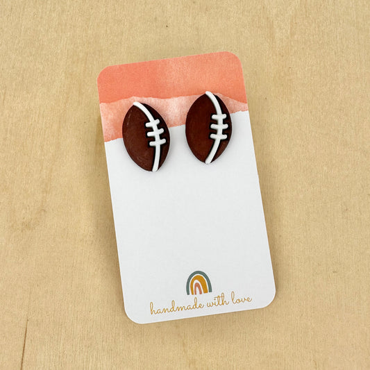 Football Stud Earrings