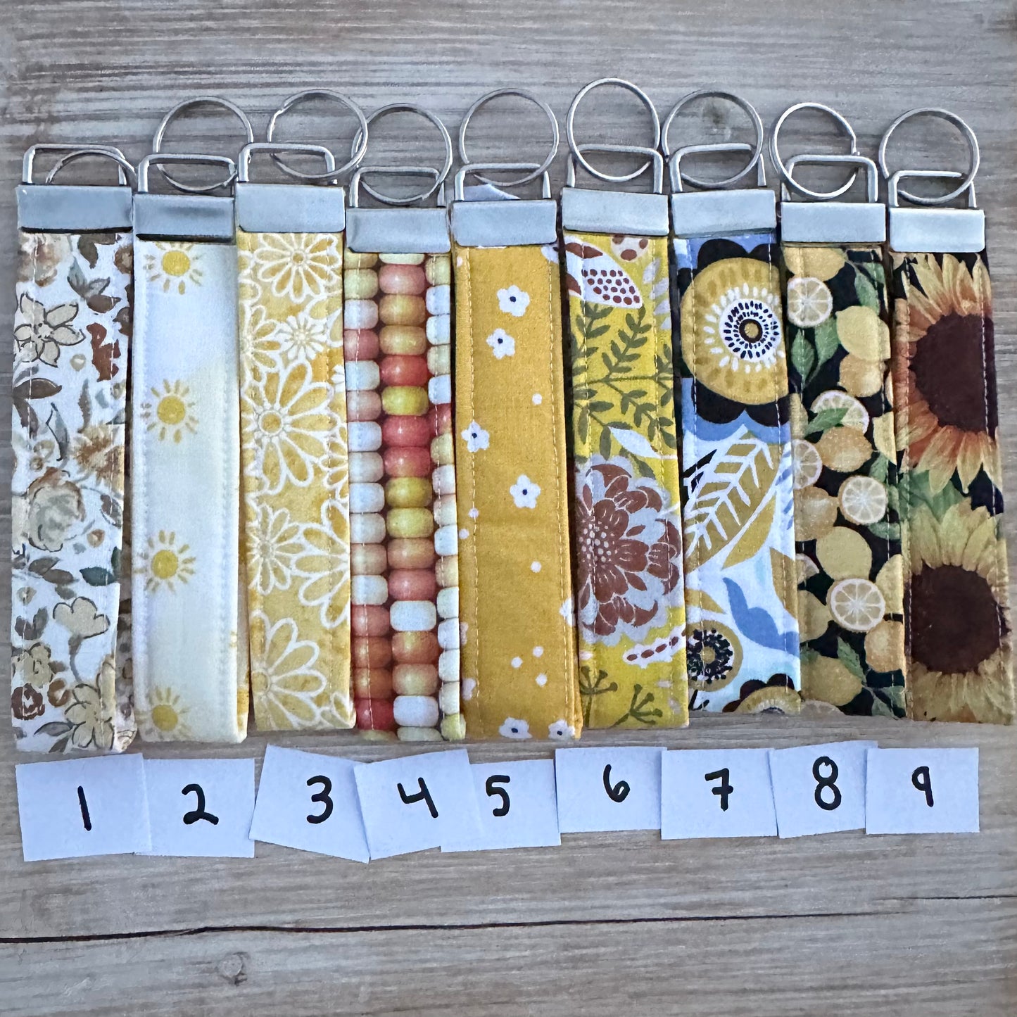 Yellow Wristlet Keychains