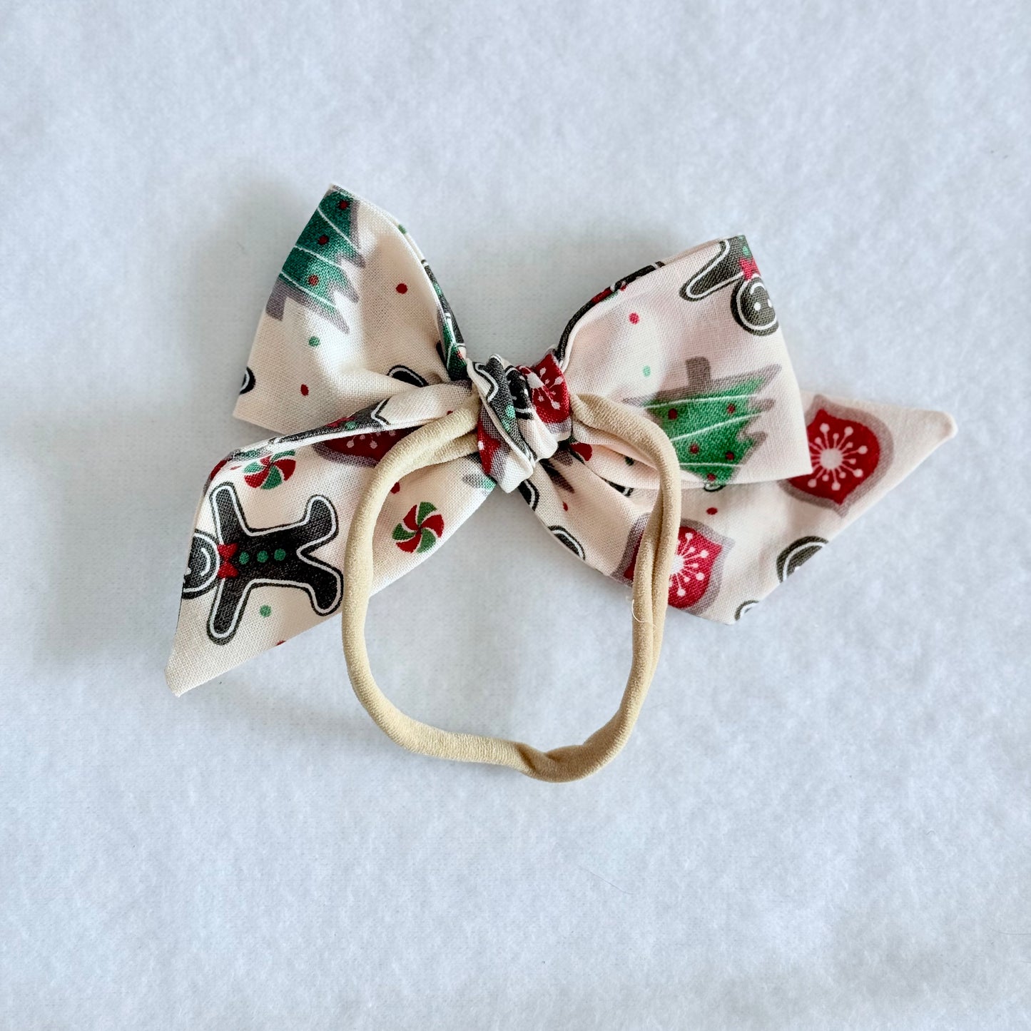 Holiday Bow Gingerbread Men-Headband