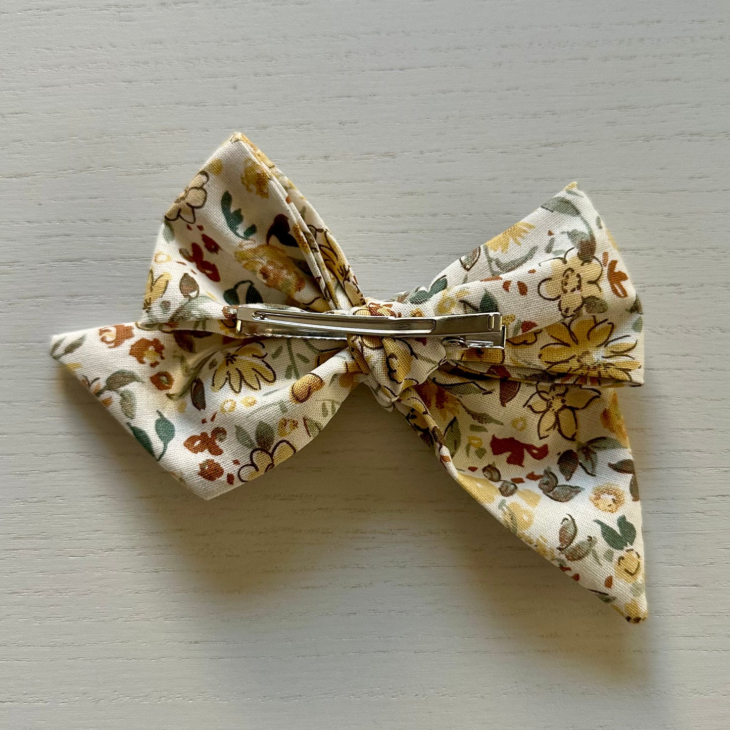 Yellow Floral Bow