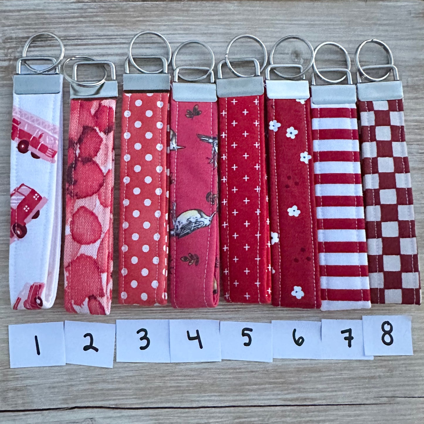 Red Wristlet Keychains