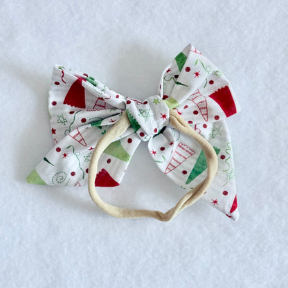 Holiday Bow Gnomes and Trees-Headband