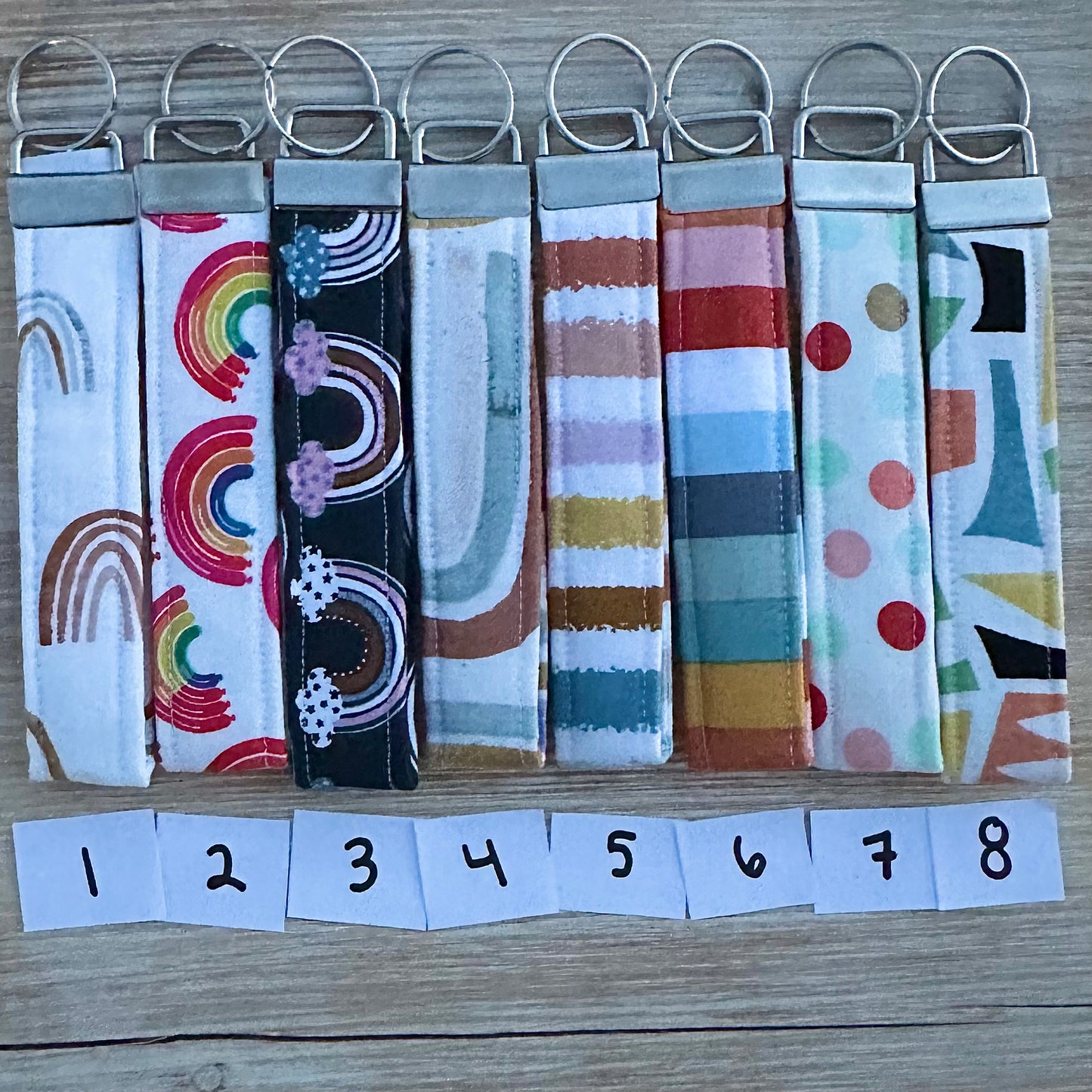 Rainbow Wristlet Keychains