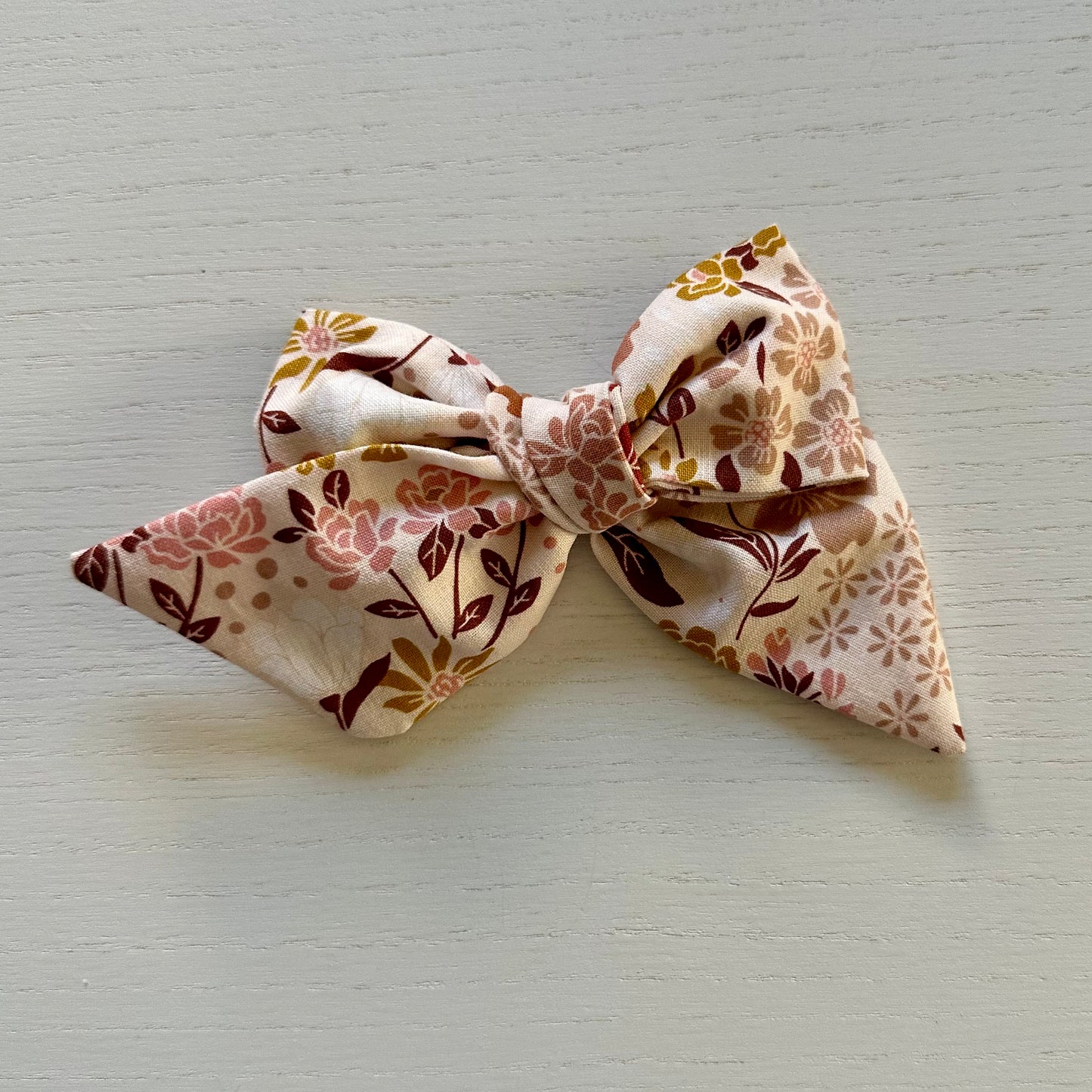 Pink Fall Floral Bow