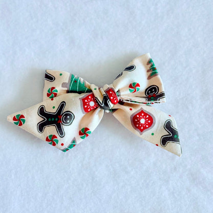 Holiday Bow Gingerbread Men-Headband