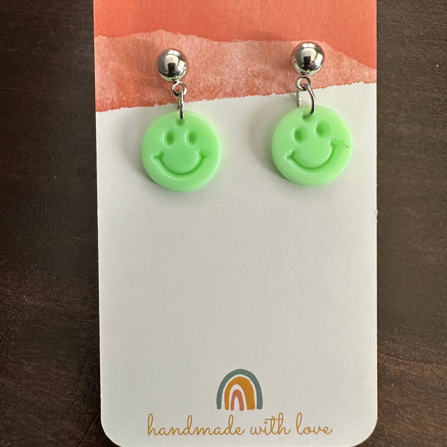 Smiley Dangle Stud Earrings