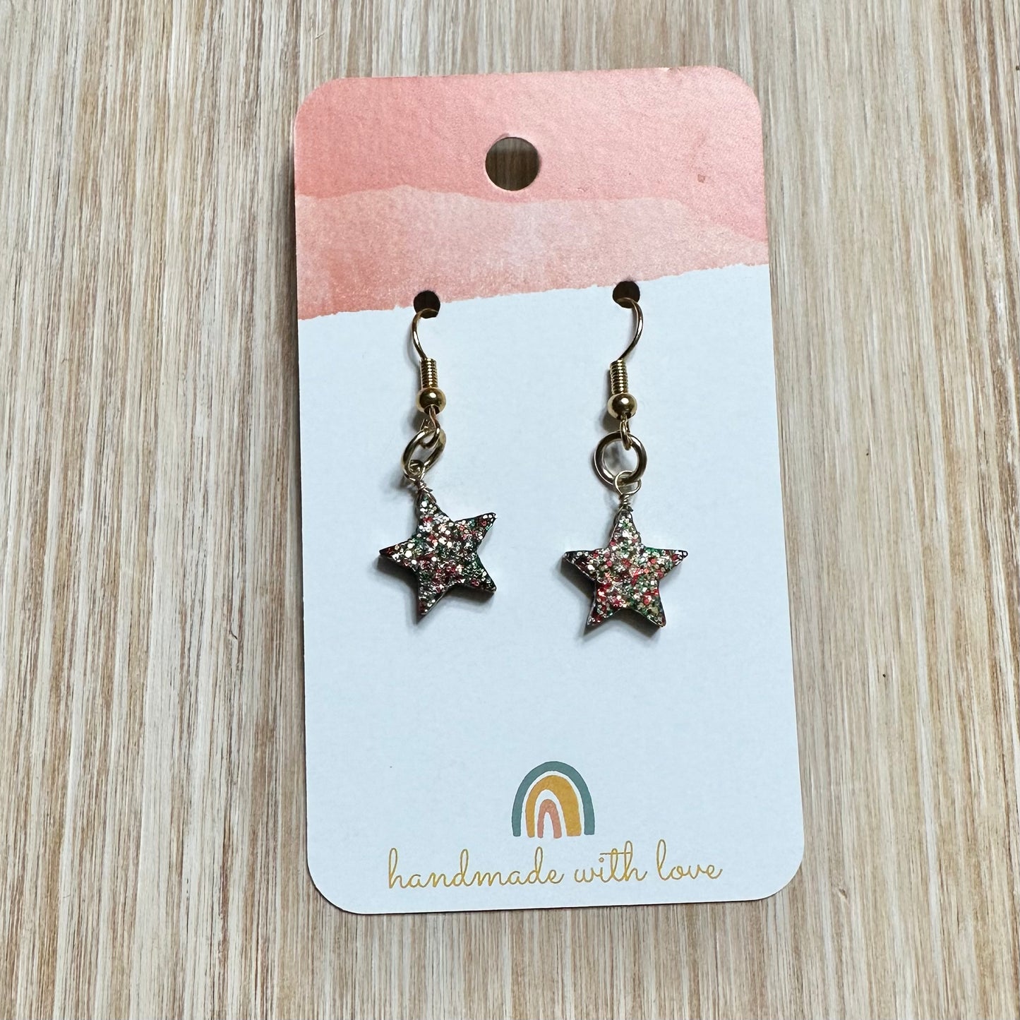 Glitter Star Earrings