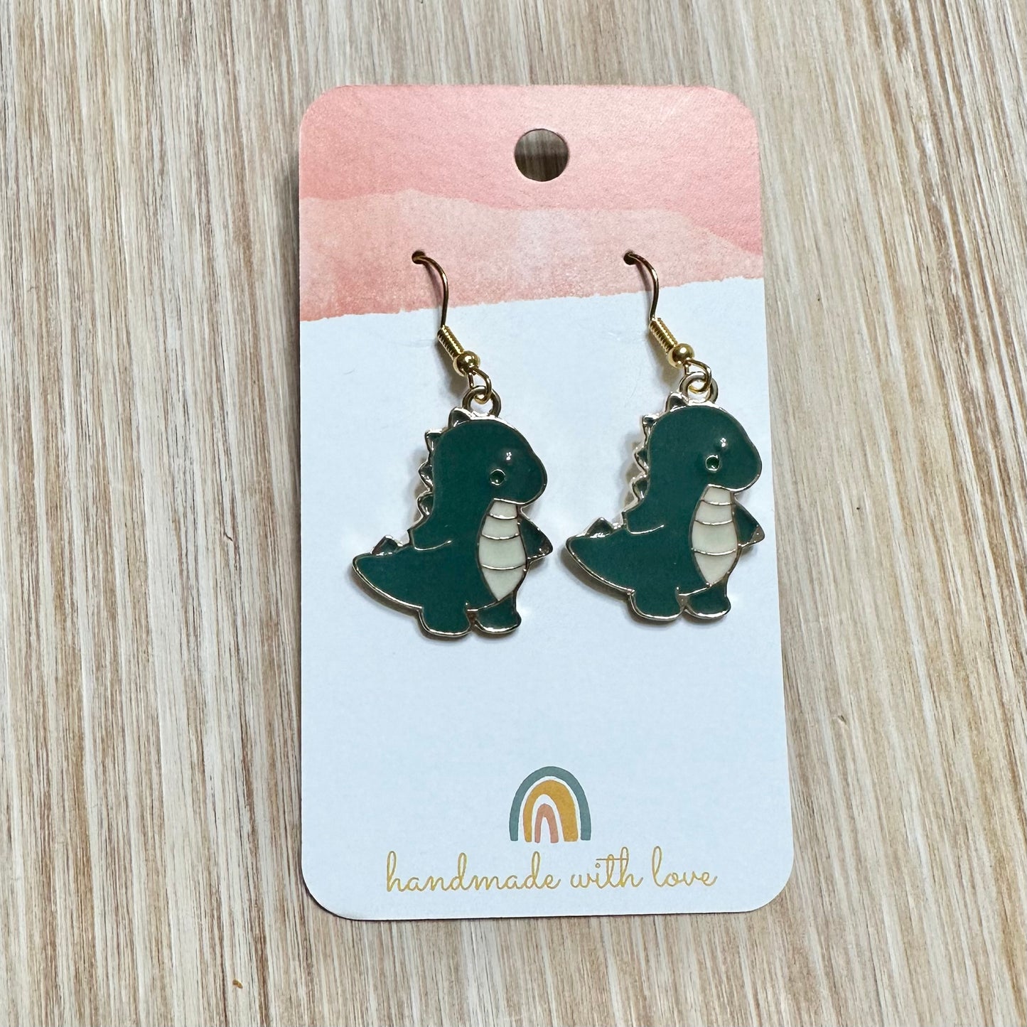 Green T Rex Earrings