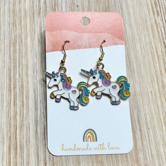 Rainbow Unicorn Earrings