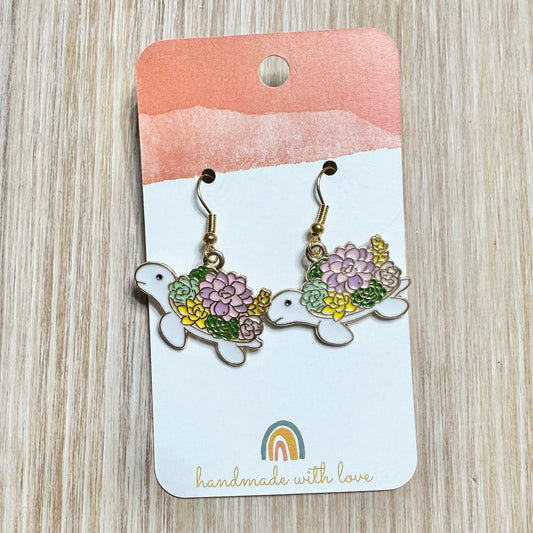 Turtle Suculent Earrings