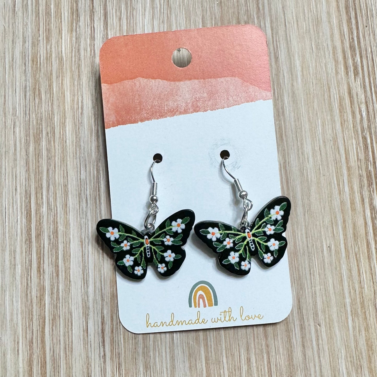 Black Butterfly Earrings