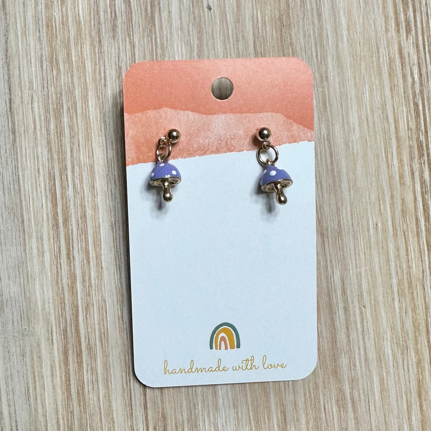 Delicate Mushroom Stud Earrings