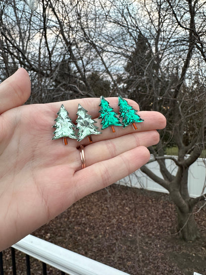 Crystal Tree Stud Earrings