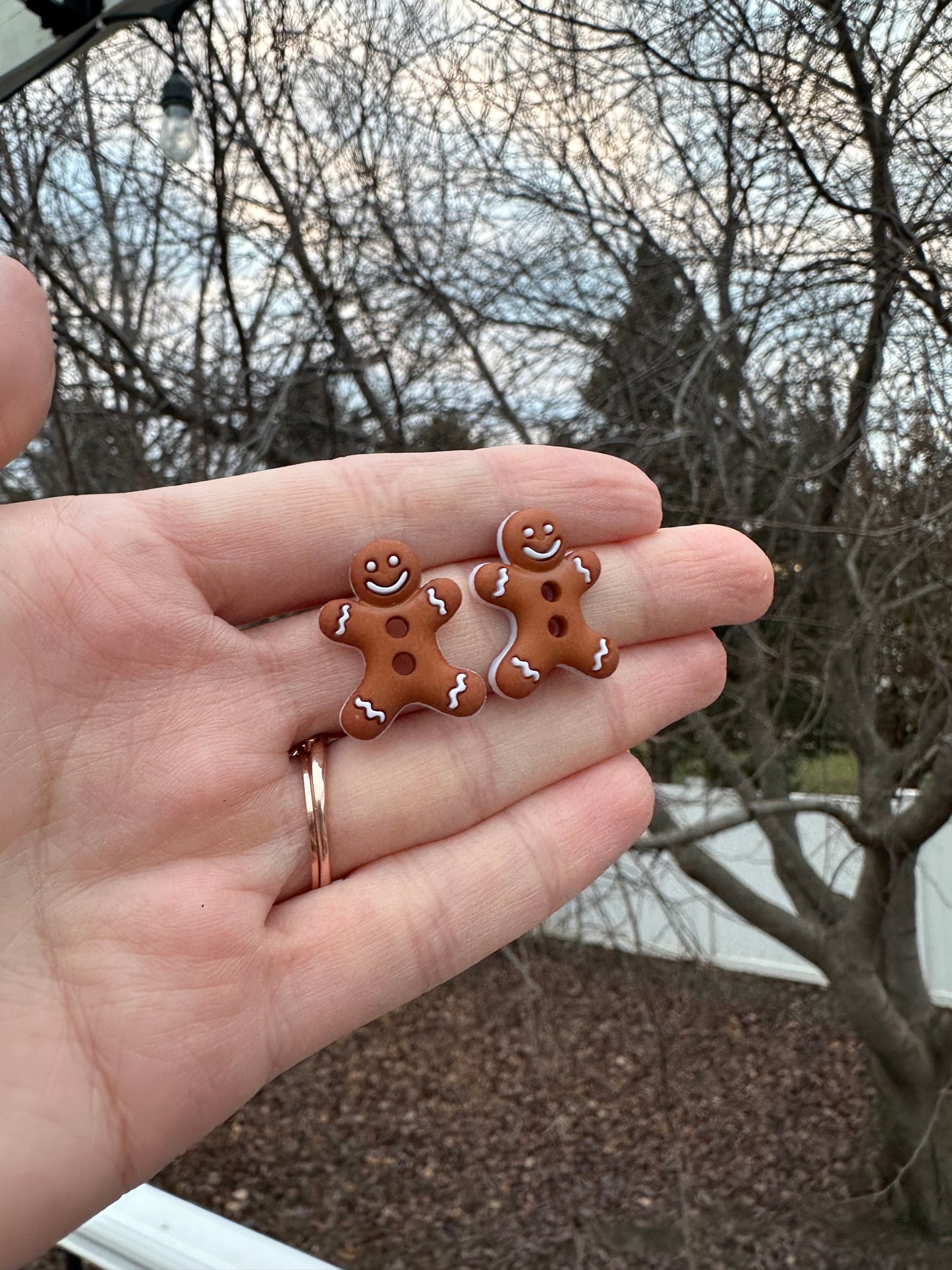 Gingerbread Man Stud Earrings