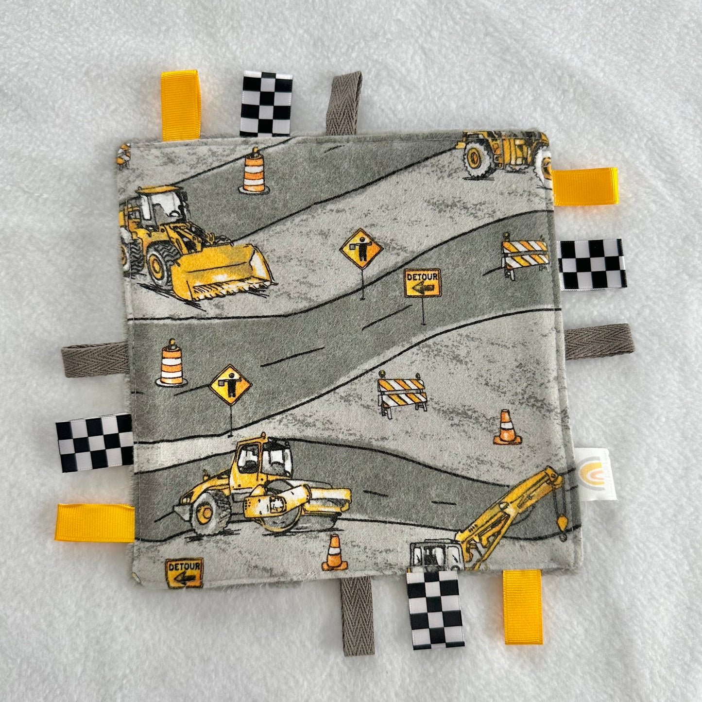 Construction Vehicles Taggie Blanket Toy