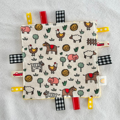 Yellow Farm Taggie Blanket Toy