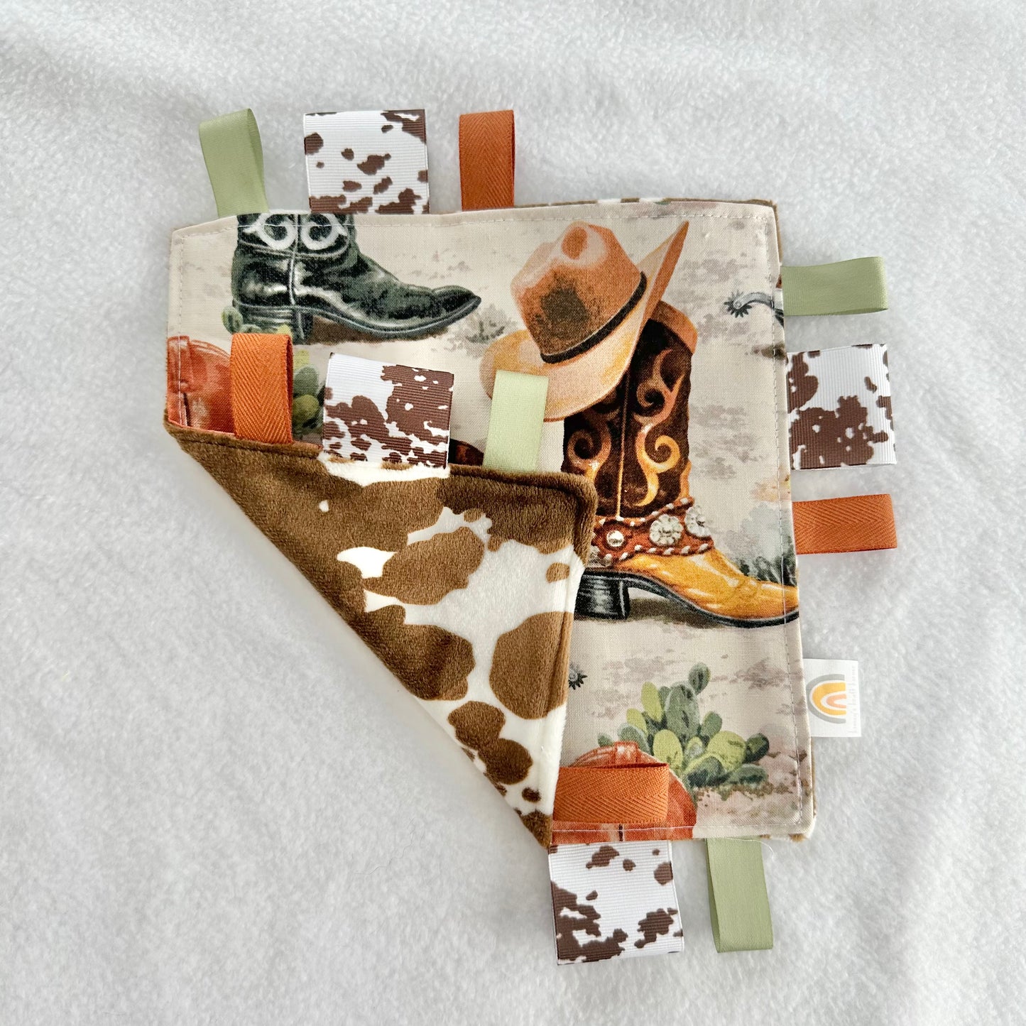 Cowboy Boots Taggie Blanket Toy