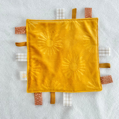 Yellow Mushrooms Taggie Blanket Toy