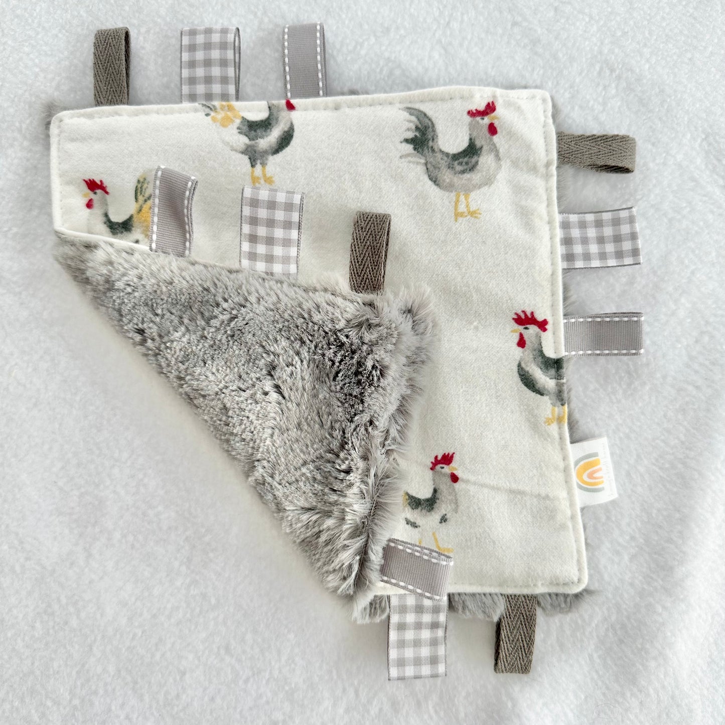 Neutral Chickens Taggie Blanket Toy