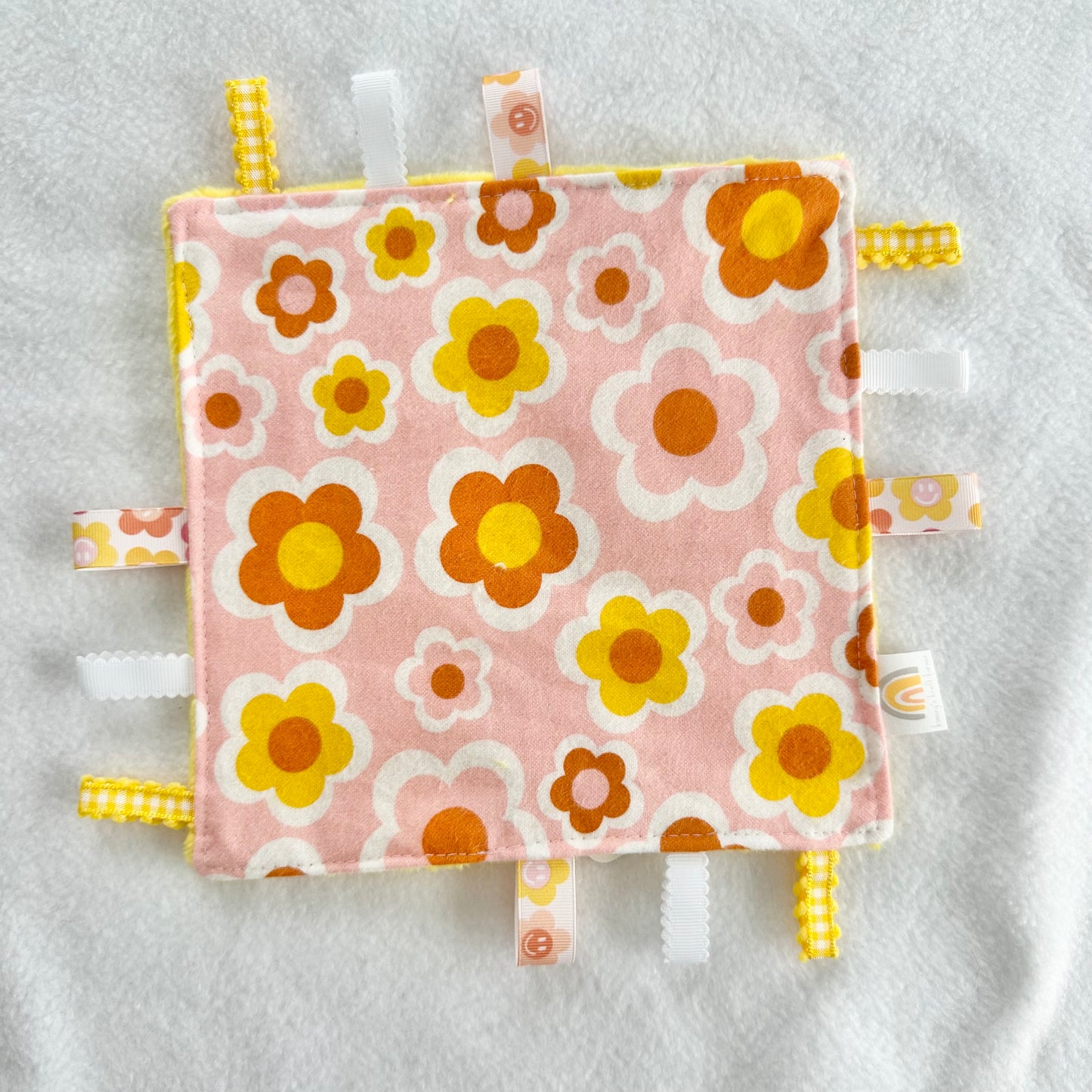 Retro Flowers Taggie Blanket Toy