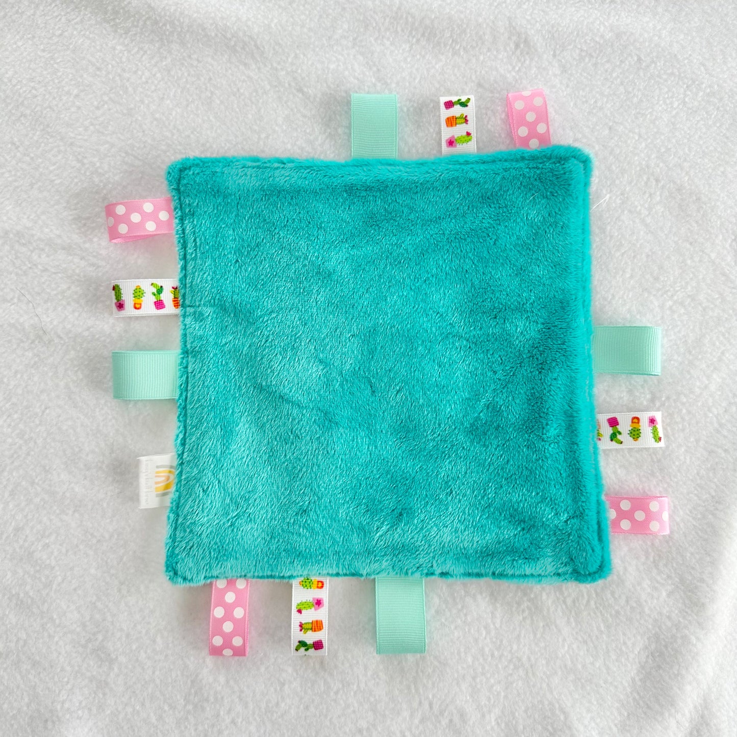 Teal Cacti Taggie Blanket Toy