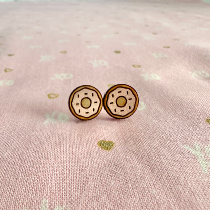 I Donut know what I would do without you Wood Stud Earrings