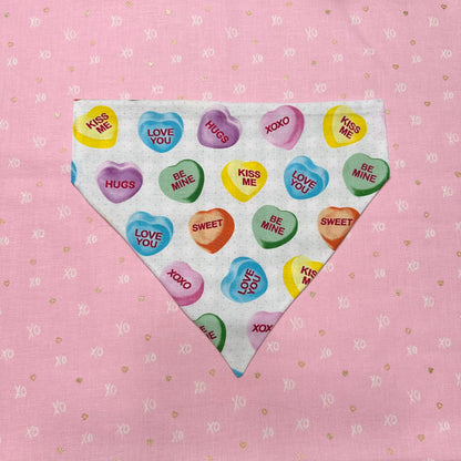 Candy Hearts Dog Bandanna