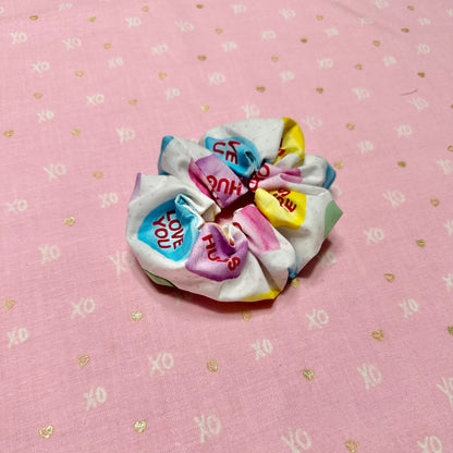 Candy Hearts Scrunchie