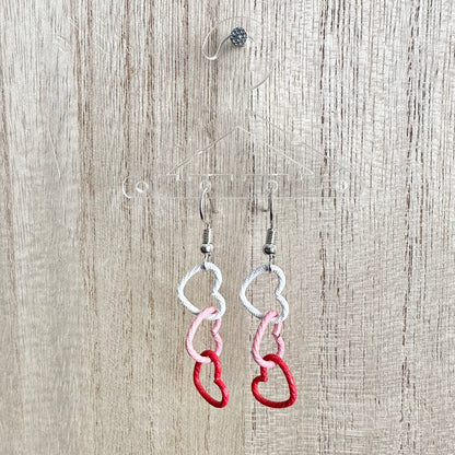 Heart Link Earrings-Classic Color