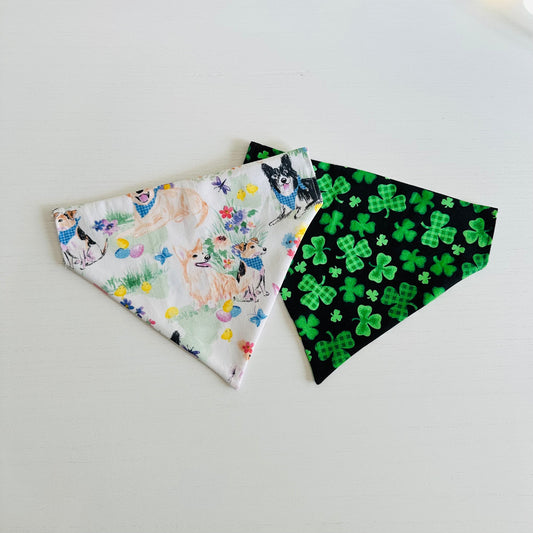 Size MEDIUM St. Patrick's Day/ Easter Custom Dog Bandanna