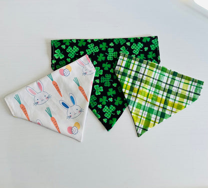 Size MEDIUM St. Patrick's Day/ Easter Custom Dog Bandanna