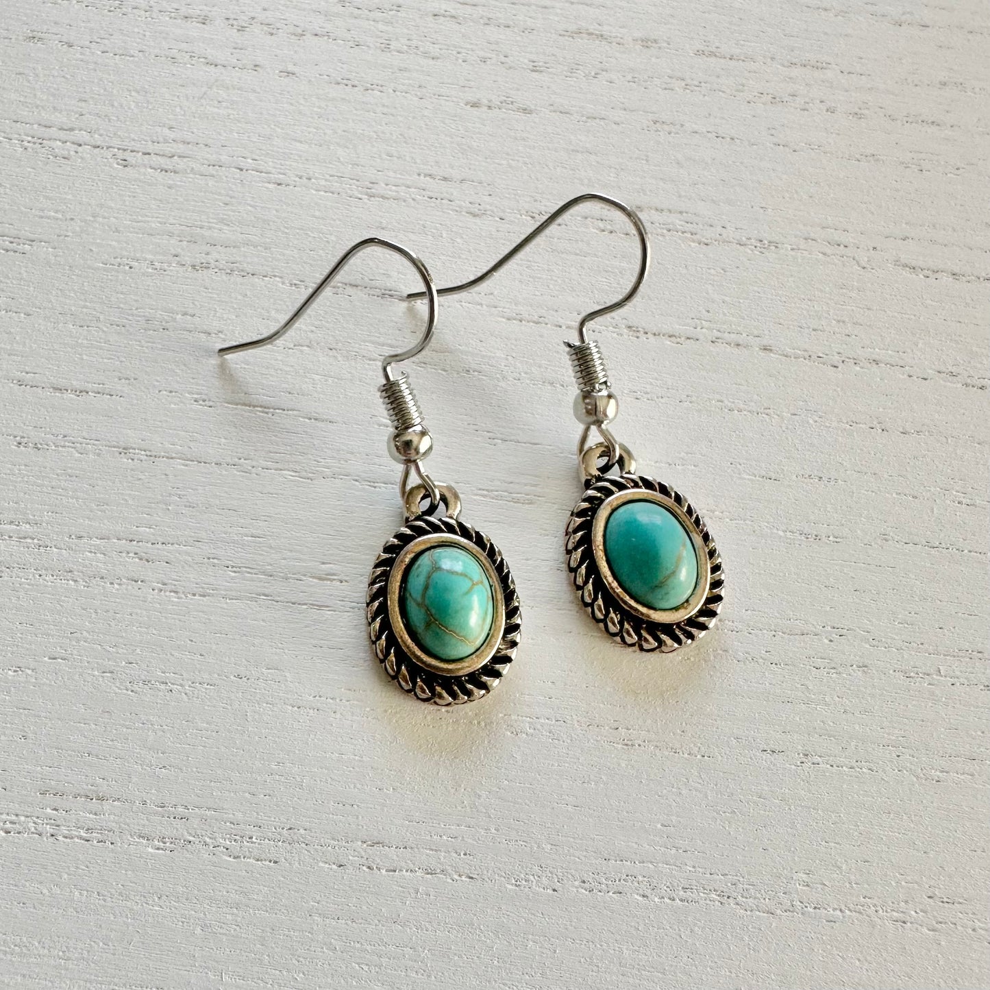 Turquoise Oval Earrings