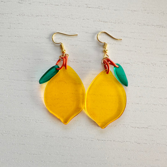 Funky Lemon Dangle Earrings