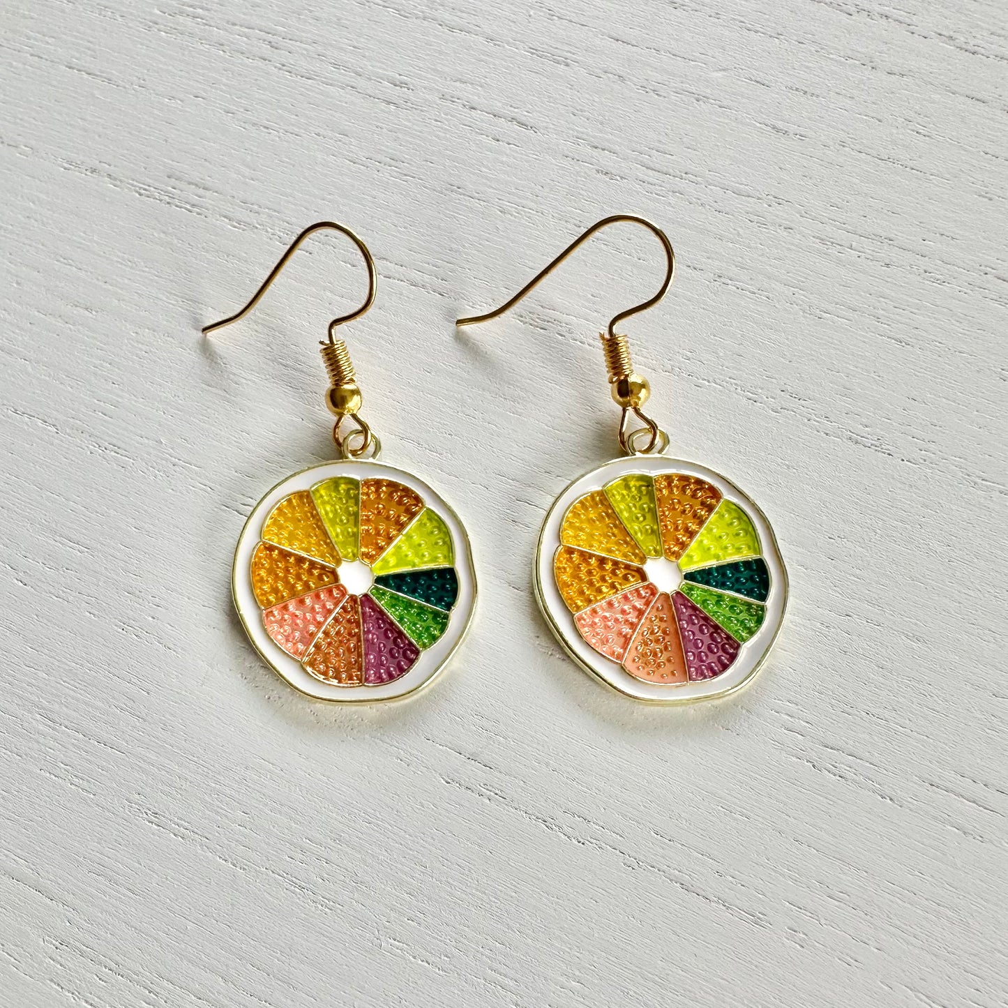 Rainbow Citrus Earrings