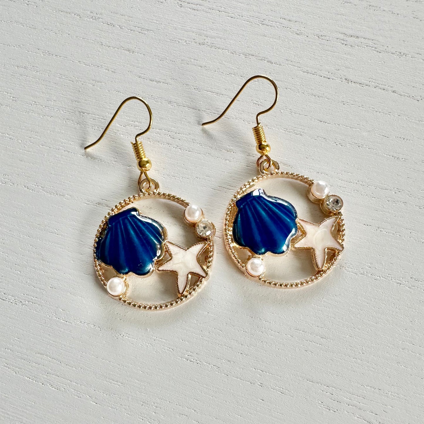 Sea Side Dreams Navy Blue Earrings