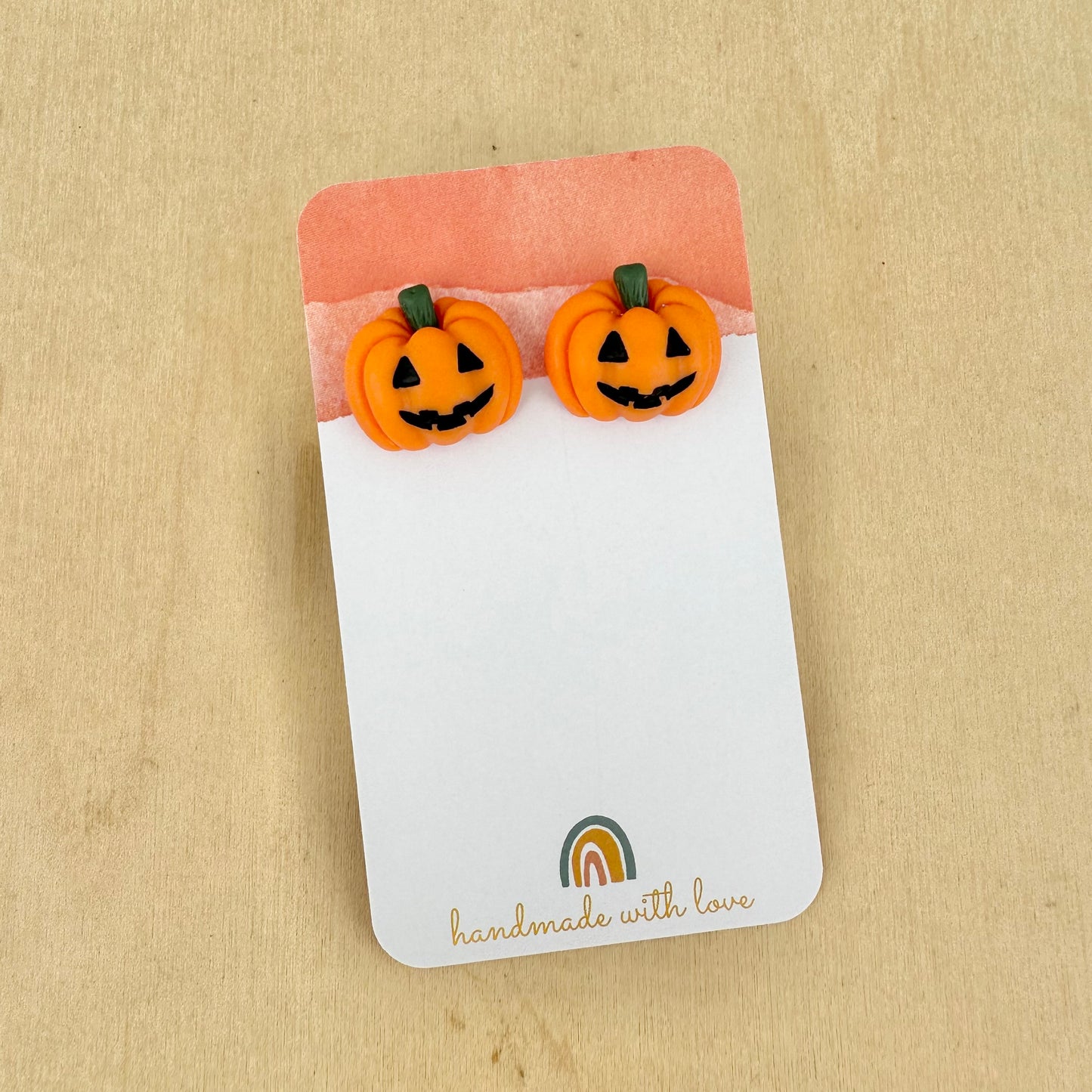 Jack-o'-Lantern Stud Earrings